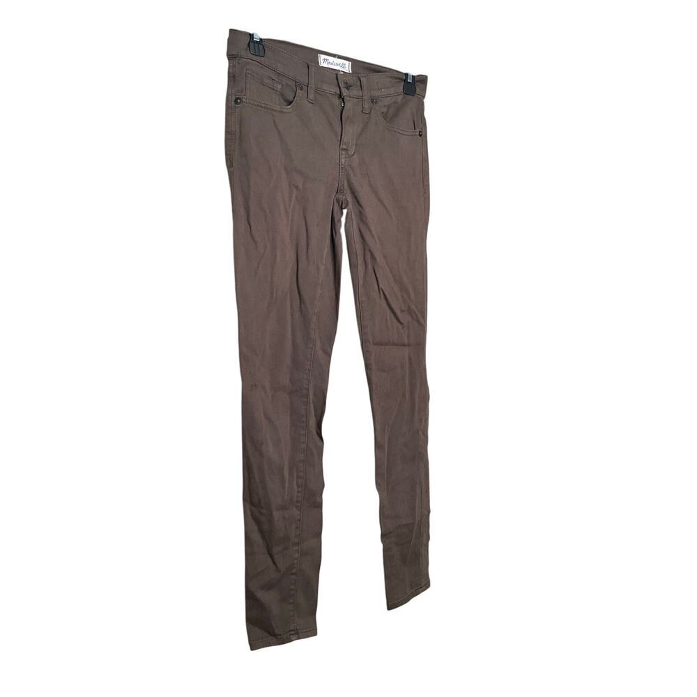 Madewell Skinny Skinny Jeans Mid Rise Cottob‎ Blend Stretch Brown Womens Size 25